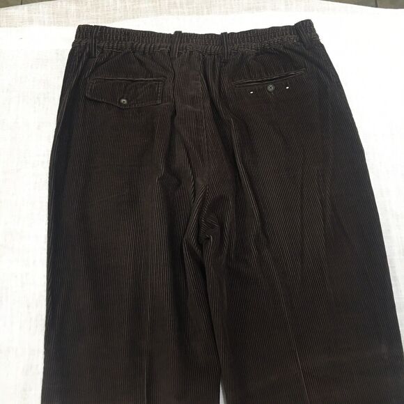 VTG Towncraft Corduroy Pants Men 38x32 Brown Stretch Straight Leg Cotton Classic - Picture 11 of 14